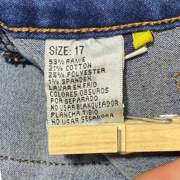 LUSH Push Button-Fly Blue Denim Skinny Jeans - Picture 10 of 12